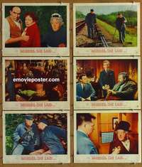 h955 MURDER SHE SAID 6 movie lobby cards '61 Margaret Rutherford