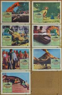 j143 MYSTERIOUS ISLAND 7 movie lobby cards '61 Ray Harryhausen