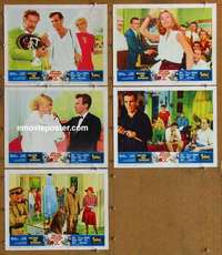 h958 NEVER ON SUNDAY/TOPKAPI 6 movie lobby cards '65 Jules Dassin