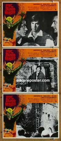 h497 NIGHT OF THE BLOOD MONSTER 3 movie lobby cards '72 Christopher Lee