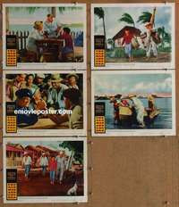h960 OLD MAN & THE SEA 6 movie lobby cards '58 Spencer Tracy, Hemingway