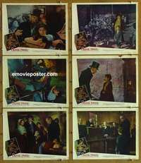 h962 OLIVER TWIST 6 movie lobby cards '51 Alec Guinness, Dickens