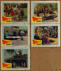 h828 OREGON TRAIL 5 movie lobby cards '59 Fred MacMurray