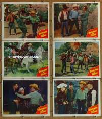 h963 OUTLAWS OF TEXAS 6 movie lobby cards '50 Whip Wilson, Andy Clyde