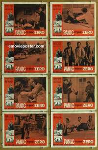 j322 PANIC IN YEAR ZERO 8 movie lobby cards '62 Ray Milland, Hagen