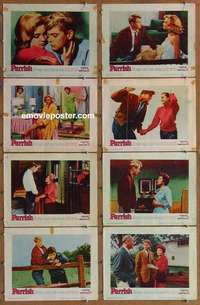 j323 PARRISH 8 movie lobby cards '61 Troy Donahue, Claudette Colbert