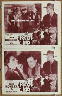 h247 PECOS KID 2 movie lobby cards R48 Fred Kohler Jr, Texas!