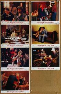 j157 PEOPLE VS LARRY FLYNT 7 movie lobby cards '96 Woody Harrelson