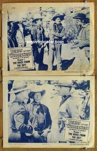 h249 PERILS OF THE WILDERNESS 2 Chap 1 movie lobby cards '55 serial