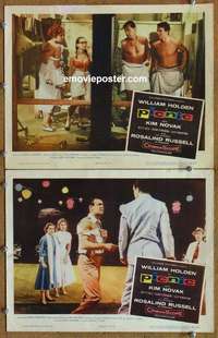 h252 PICNIC 2 movie lobby cards '56 William Holden half naked!
