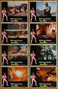 j329 PLAY DIRTY 8 movie lobby cards '69 Michael Caine, Davenport