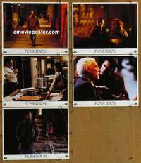 h778 FALLEN 5 Spanish/US movie lobby cards '98 Denzel Washington,Goodman