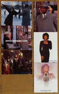 h972 PREACHER'S WIFE 6 movie lobby cards '96 Whitney Houston, Denzel