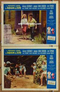 h260 PRIVATE LIVES OF ADAM & EVE 2 movie lobby cards '60 Tuesday Weld