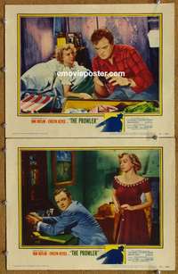 h261 PROWLER 2 movie lobby cards '51 Joseph Losey, Evelyn Keyes