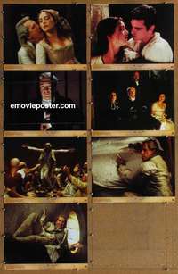 j165 QUILLS 7 movie lobby cards '00 Geoffrey Rush, Kate Winslet