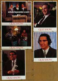 h831 QUIZ SHOW 5 movie lobby cards '94 John Turturro, Ralph Fiennes