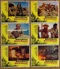 h974 RAID ON ROMMEL 6 movie lobby cards '71 Richard Burton, WWII