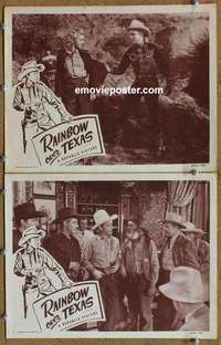 h265 RAINBOW OVER TEXAS 2 movie lobby cards R54 Roy Rogers, Dale Evans