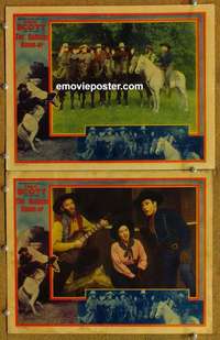 h269 RANGER'S ROUND-UP 2 movie lobby cards '38 Fred Scott, Laurel