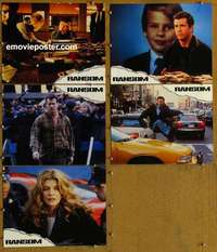 h832 RANSOM 5 movie lobby cards '96 Mel Gibson, Rene Russo