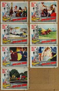 j168 RED LINE 7000 7 movie lobby cards '65 car racing, James Caan