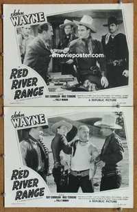 h274 RED RIVER RANGE 2 movie lobby cards R53 John Wayne, 3 Mesquiteers!