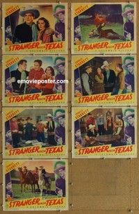 j194 STRANGER FROM TEXAS 7 movie lobby cards '39 Charles Starrett