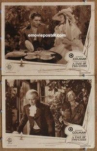 h332 TALE OF TWO CITIES 2 movie lobby cards R43 Ronald Colman