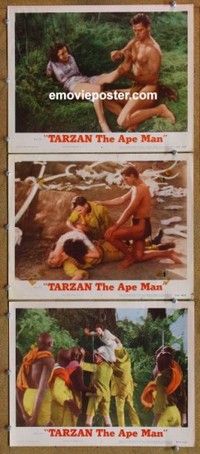h541 TARZAN THE APE MAN 3 movie lobby cards R54 Weismuller