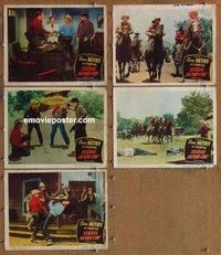 h845 TEXANS NEVER CRY 5 movie lobby cards '51 Gene Autry western!