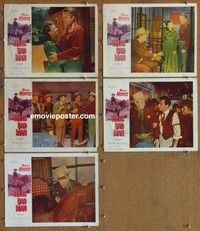 h846 TEXAS BAD MAN 5 movie lobby cards '53 Wayne Morris, gun fury!