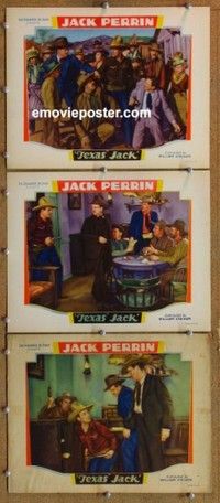 h549 TEXAS JACK 3 movie lobby cards '35 Jack Perrin and Starlight!