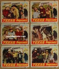 j005 TEXAS STAGECOACH 6 movie lobby cards '40 Charles Starrett