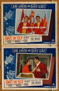 h347 THAT'S MY BOY 2 movie lobby cards '51 Dean Martin, Lewis