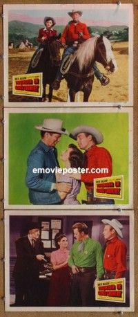 h553 THUNDER IN GOD'S COUNTRY 3 movie lobby cards '51 Rex Allen