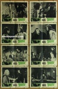 j349 TOWER OF LONDON 8 movie lobby cards '62 Vincent Price, Corman