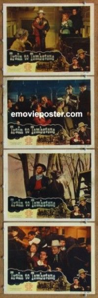 h723 TRAIN TO TOMBSTONE 4 movie lobby cards '50 Danger Express!