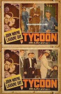 h360 TYCOON 2 movie lobby cards '47 John Wayne, casual and fancy!