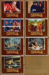 j214 VALENTINO 7 movie lobby cards '77 biography, Rudolph Nureyev