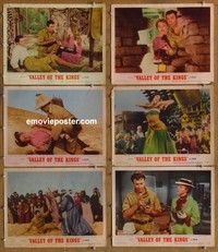 j017 VALLEY OF THE KINGS 6 movie lobby cards '54 Robert Taylor, Parker