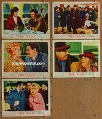 h854 VIPs 5 movie lobby cards '63 Elizabeth Taylor, Burton, Jourdan