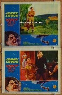 h366 VISIT TO A SMALL PLANET 2 movie lobby cards '60 Jerry Lewis