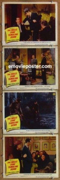 h729 WALLS CAME TUMBLING DOWN 4 movie lobby cards '46 Lothar Mendes