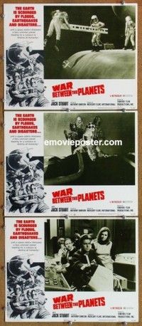 h565 WAR BETWEEN THE PLANETS 3 movie lobby cards '71 Italian sci-fi!