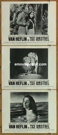 h566 WASTREL 3 movie lobby cards '63 Van Heflin, Ellie Lambetti