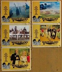 h857 WATERLOO 5 movie lobby cards '70 Rod Steiger as Napoleon Bonaparte!