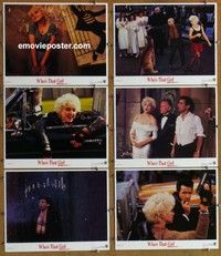 j019 WHO'S THAT GIRL 6 movie lobby cards '87 Madonna, Griffin Dunne