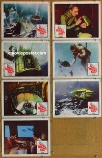 j224 WORLD WITHOUT SUN 7 movie lobby cards '65 Jacques-Yves Cousteau