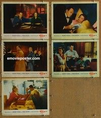 h861 WRONG MAN 5 movie lobby cards '57 Henry Fonda, Miles, Hitchcock